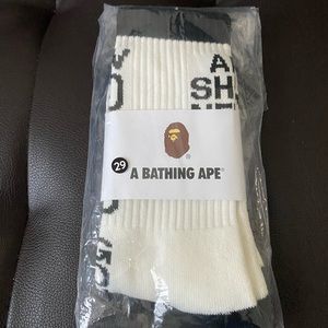 Bape Men Woman Athletic Sock Head College Strip